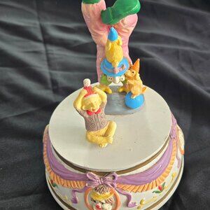 Vintage GLAMA Ceramic Hobo Clown Music Box IT WORKS!